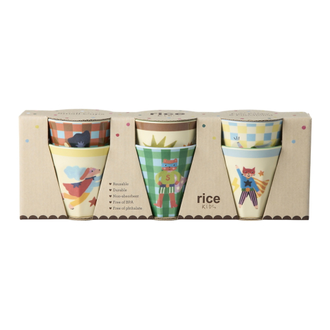 Rice - Melamine Kids Cup with Hero Print - Green - Small