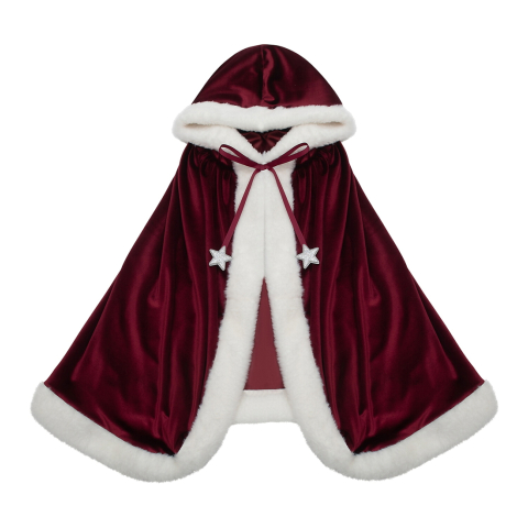 Mimi & Lula Cape - Mevrouw Claus - Rood m. Wit - Mimi & Lula - OneSize - Verkleedkleren