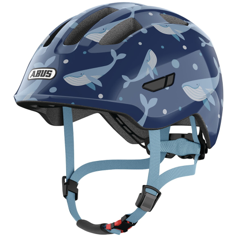 Abus Smiley 3.0 - Fietshelm - Verstelbaar met oplaadbaar licht - Blue Whale M (50-55 cm)