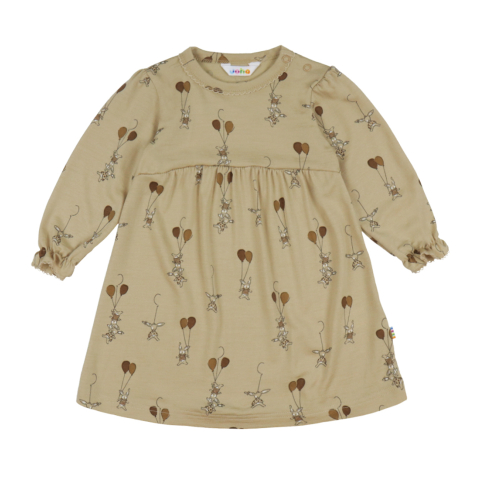 Joha Jurk - Wol - Beige m. Konijnen - Joha - 110 - Jurken