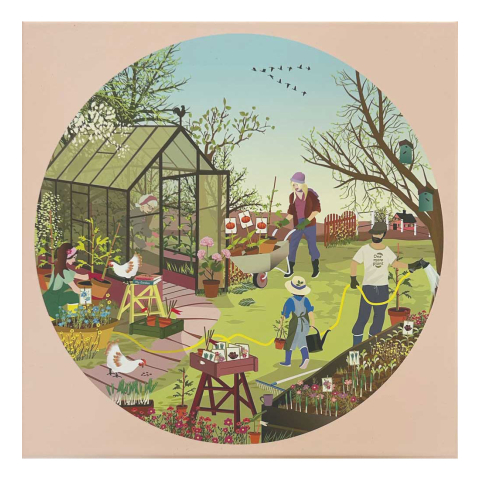 Vissevasse Puzzel - 1000 Bakstenen - 65x65 cm - Spring Gevoel - Vissevasse - OneSize - Puzzels