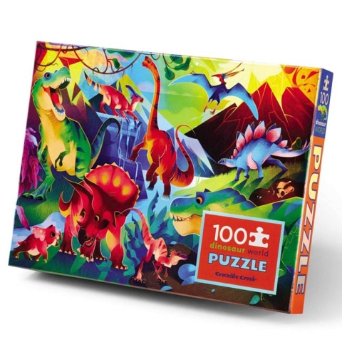 Holographic Foil Puzzle - Dinosaurussen Wereld (100) - Crocodile Creek  Legpuzzel