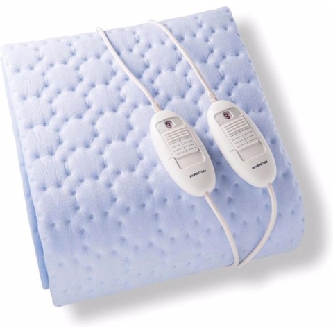 Inventum HN236I - Elektrische onderdeken - 2 persoons - 150x150 cm - Fleece - Lichtblauw