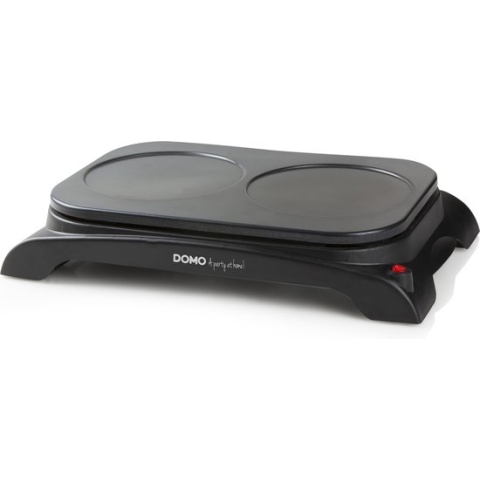 Domo DO8715P - Dubbele Crêpemaker - Ø 18cm - Zwart