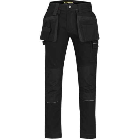 STØRVIK Tim Stretch Werkbroek Heren & Dames - 97% Katoen - Maat L - Zwart