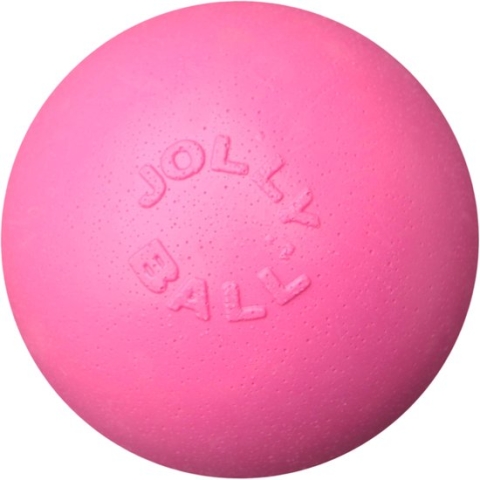 Jolly Ball Bounce-n Play – Honden speelbal met kauwgomgeur - De perfecte stuiterbal voor de hond - Bijtbestendig – Roze - Ø 11 cm