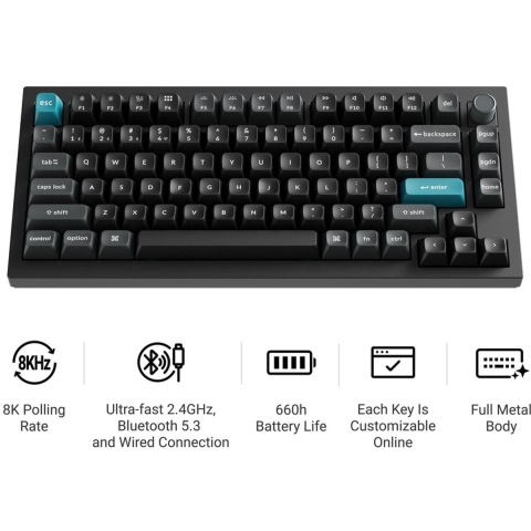 Keychron Q1 Ultra-M4 8K Wireless Custom Mechanical Keyboard toetsenbord