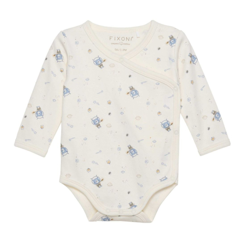 Fixoni Wikkelromper l/s - Ashley Blue - Fixoni - 74 - Rompers Lange Mouw
