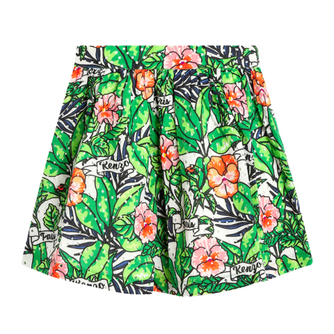 Kenzo Rok - Mint Green m. Bloemen/Pointelle - Kenzo - 6 jaar (116) - Rokken