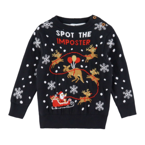 Jule-Sweaters Blouse - Gebreid - Imitatie kersttruien - Jule-Sweater - 1-2 jaar (80-92) - Shirts