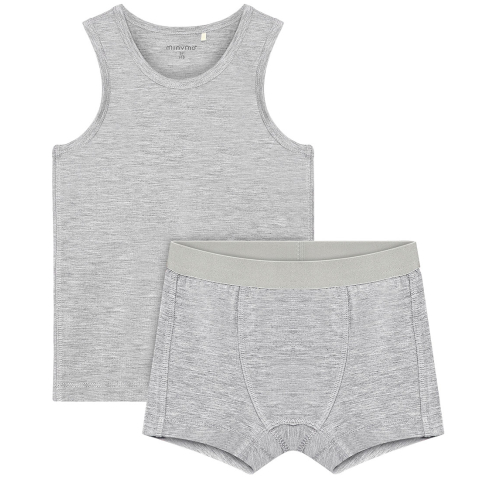 Minymo Ondergoed - Viscose - Grey Melange - Minymo - 4 jaar (104) - Ondergoed