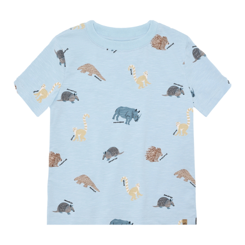Minymo T-Shirt - AOP - Niagara Mist - Minymo - 10 jaar (140) - T-Shirts