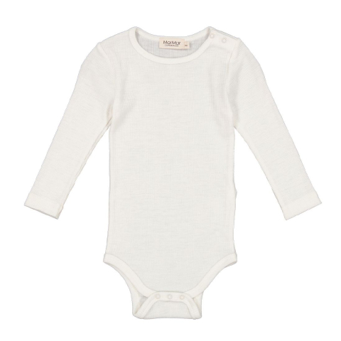 MarMar Romper l/s - Wol - Benzeen - Natural - MarMar - 3 jaar (98) - Rompers Lange Mouw