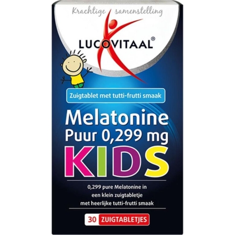 Lucovitaal Melatonine Puur Kids 0,299 milligram Voedingssupplement - 30 tabletten