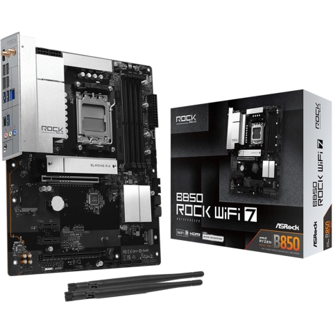 ASRock B850 Rock WiFi7 AM5 ATX Moederbord Socket AMD AM5 Vormfactor ATX