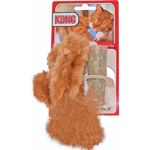 Kong Speeltje Pluche Eekhoorn - Kattenspeelgoed - Bruin
