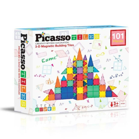Picasso Tiles: Magnetic Tile Building Blocks (101 pieces) - Picasso Tiles