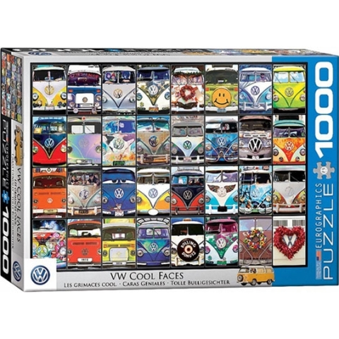 VW Bus - Cool Faces (1000) - Eurographics  Legpuzzel