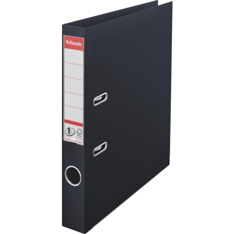 Esselte Nr.1 VIVIDA Kunststof Ordner (5 Stuks) - Rugbreedte 50 mm - Zwart - Ideaal voor Kantoor/Thuiskantoor