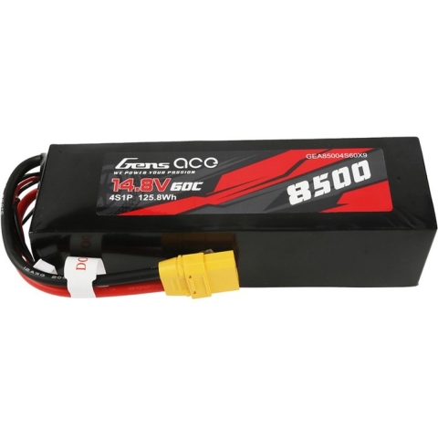 GensAce 8500mAh 14.8V 60C 4S1P met XT90 stekker