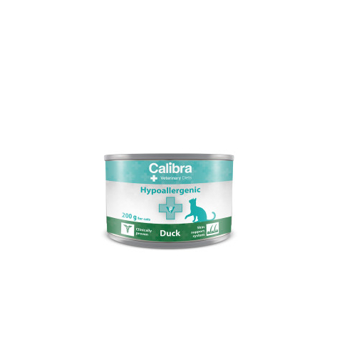 Calibra Veterinary Diets Hypoallergenic eend natvoer kat 24 x 200 g