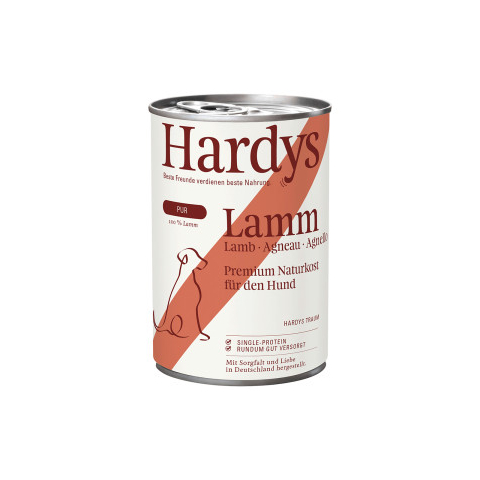 Hardys Pure lam natvoer hond 4 trays (24 x 800 g)