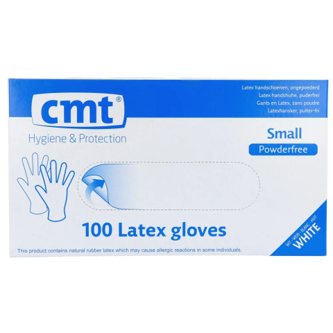 CMT Handschoenen Latex Poedervrij Naturel Small