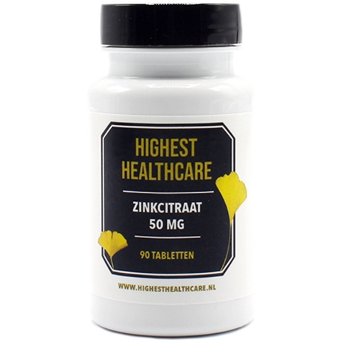 Highest Healthcare Zinkcitraat 50mg Tabletten