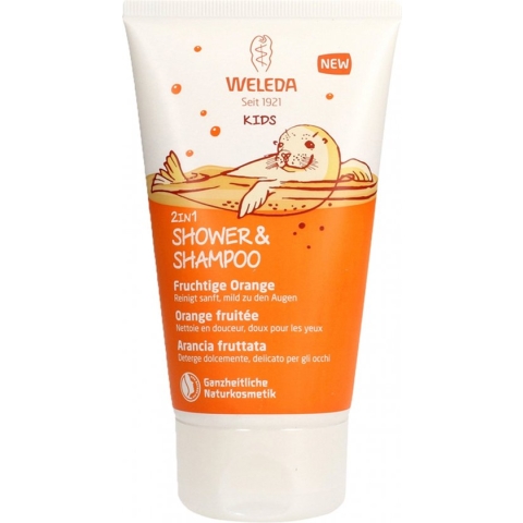 WELEDA - 2in1 Shampoo & Body Wash - Kids - 150ml - Blije Sinaasappel - 100% natuurlijk