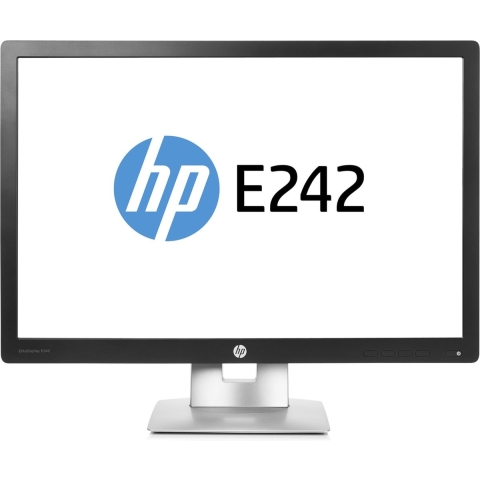 HP EliteDisplay E242, IPS, 24 inch, 1920x1200, Zwart - Zilver