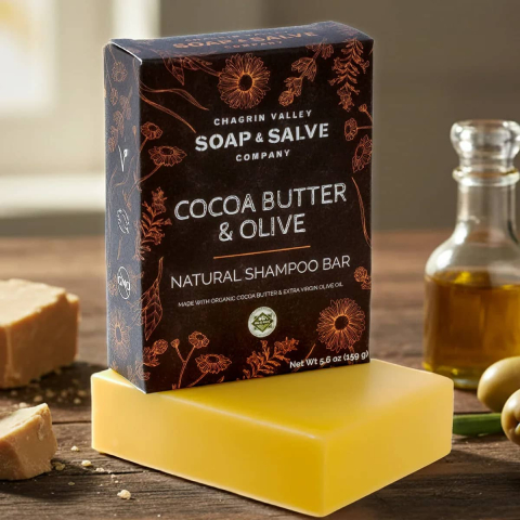 Chagrin Valley Cocoa Butter & Olive Shampoo Bar (Coconut Oil Free)