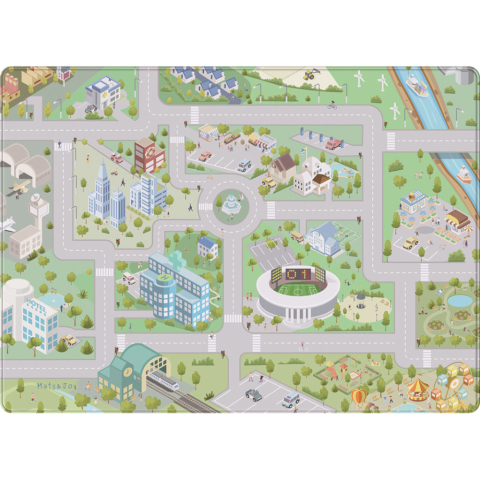 Mats & Joy Speelkleed Town square 130 x 180 cm