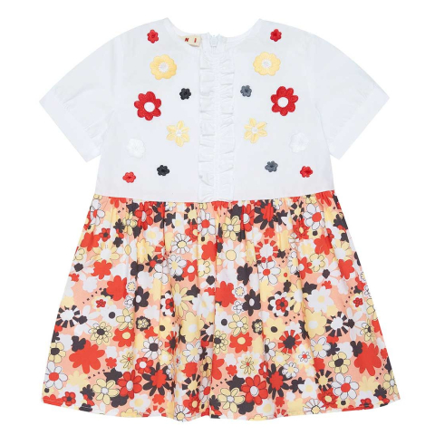 Marni Jurk - Wit/Roze m. Bloemen - Marni - 1½ jaar (86) - Jurken