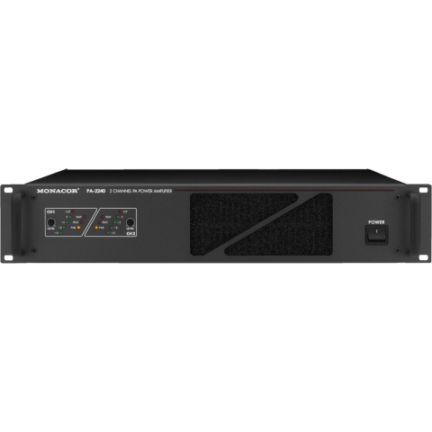 Monacor PA-2240 PA-versterker 240 W 2-kanaals