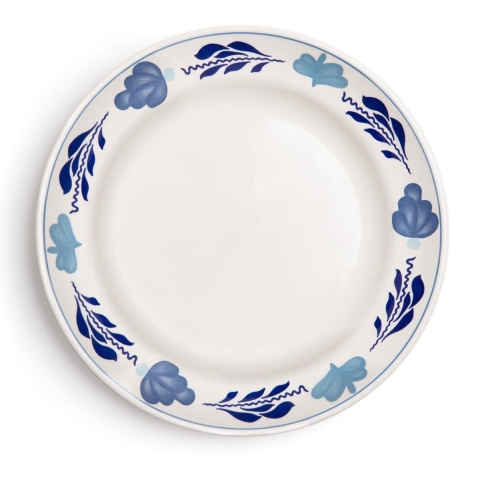 Boerenblauw Bord Ø25,5cm decor 6st