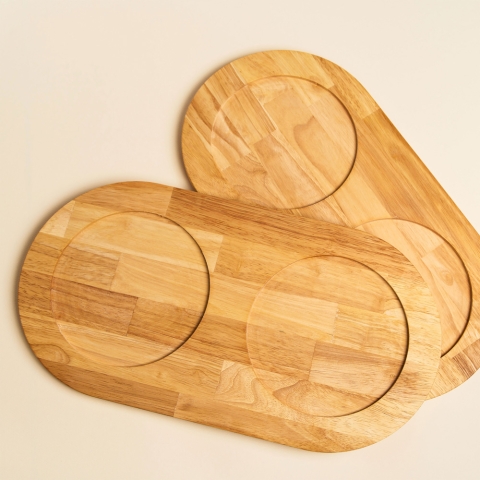 pino Voerbak-onderlegger Serving Tray Hout, beige, Maat: L