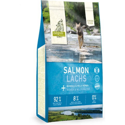 isegrim® Puppy en Junior RIVER Zalm met bessen, 3 kg