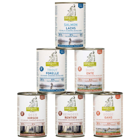 isegrim® Blikmenu-Mix, 400 g, Aantal: 6 x 400 g