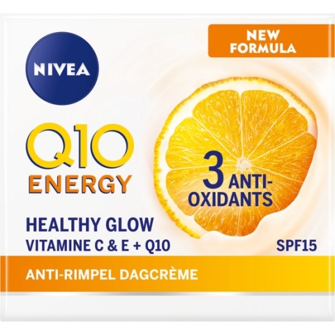 NIVEA Q10 Energy Anti-Rimpel Dagcrème - Normale en vermoeide huid - SPF 15 - Met vitamine C en Q10 - 50 ml