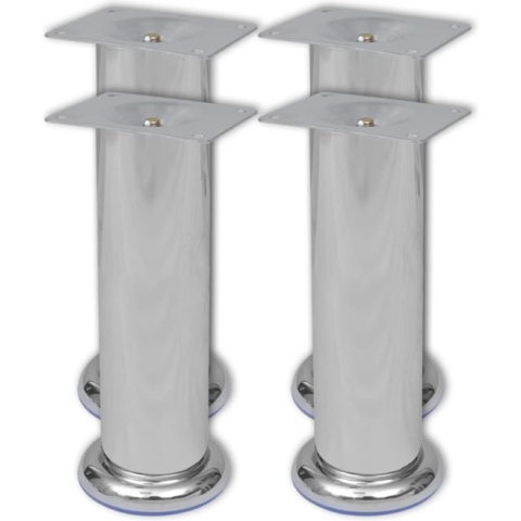 vidaXL-Bankpoten-rond-chroom-180-mm-4-st