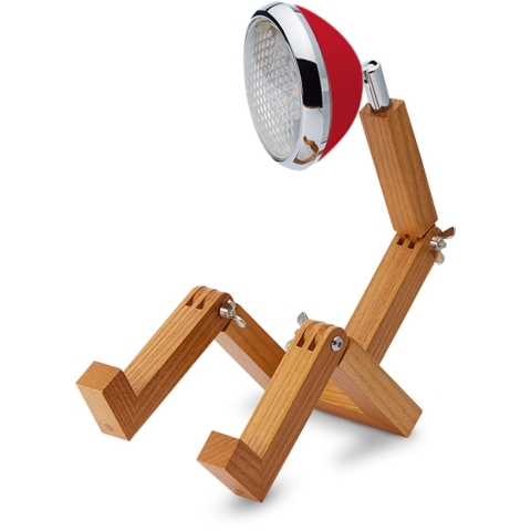 Mr. Wattson tafellamp Ash/Flash Red - Woonkamer - Vintage / Retro - Metaal