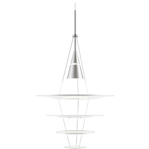Enigma 425 Hanglamp Brushed Alu Louis Poulsen - Woonkamer - Designer - Metaal - 1 lamp