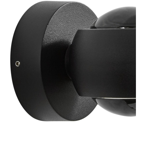 Focra LED wandspot, zwart, 2-lamps, CCT, IP54 Lindby - Metaal - Rond
