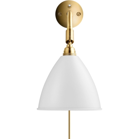 Bestlite BL7 wandlamp Ø 16 cm wit/messing GUBI - Woonkamer - Designer - Metaal - 1 lamp