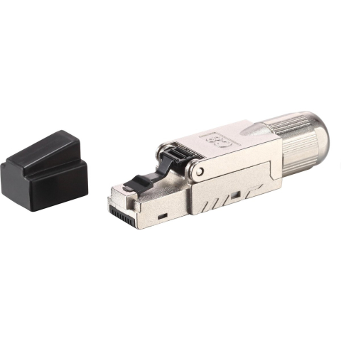 Equip 121172 kabel-connector RJ-45 Zwart, Roestvrijstaal
