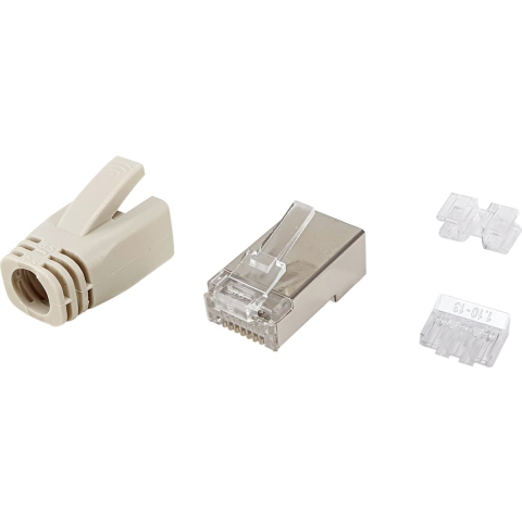 Equip 121182 kabel-connector RJ-45 Roestvrijstaal, Transparant, Wit