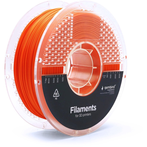 Gembird 3DP-PLA-FL2-01-O 3D-printmateriaal Polymelkzuur Oranje 1 kg