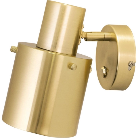 Clark 1 wandlamp met stekker, messing Globen Lighting - Woonkamer - Metaal