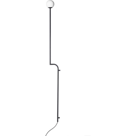 Mobil 150 wandlamp Zwart/Opaal Pholc - Woonkamer - Metaal