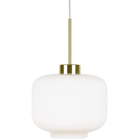 Ritz Hanglamp White/Brass Globen Lighting - Eetkamer - Glas
